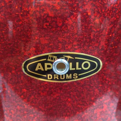 Apollo 3pc Red Sparkle MIJ 1960s Drum Set image 3