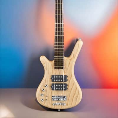 Warwick Pro Series Corvette $$ 5 String Natural Transparent Satin Lefthand GPS1485 90PA ASH FRL image 5