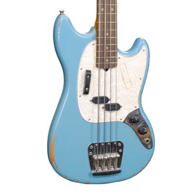 Fender Justin Meldal-Johnsen Road Worn Mustang Bass - Daphne Blue image 5