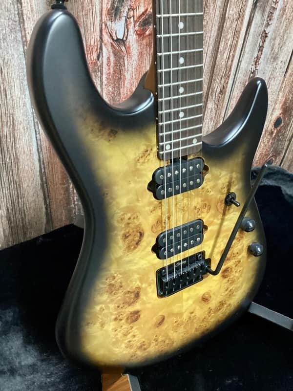 Sterling by Music Man Jason Richardson Cutlass Natural Poplar Burst w/gig bag image 1