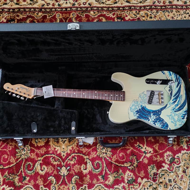*NEW IN BOX* 2026 Fender Japan Art Canvas Esquire "The Great Wave Off Kanagawa" Hokusai - Limited Edition Fender Flagship Tokyo ONLY ! MIJ, JD26