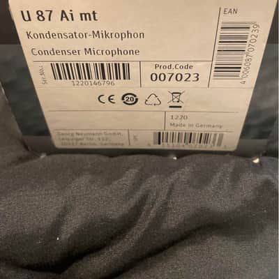 Neumann U 87 Ai mt Large Diaphragm Multipattern Condenser Microphone 1986 - Present - Matte Black image 5