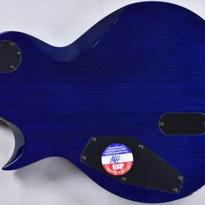 ESP LTD Deluxe EC-1000 Electric Guitar in Swirl Blue Finish image 13