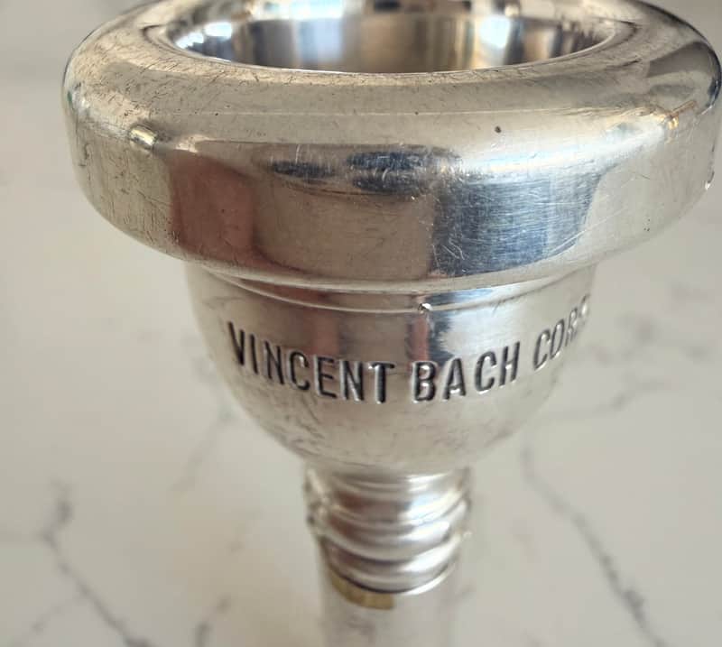 Bach 350HAL Small Shank Trombone Mouthpiece - Silver Plated image 1