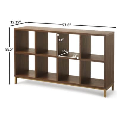 Vinyl Record Storage Cabinet – 8-Cube LP Album Display Rack image 2