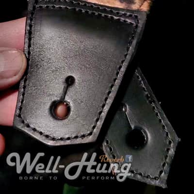 Well-Hung Wild Thing "Deaf Leopard" 3" wide padded guitar strap in plush faux fur image 2