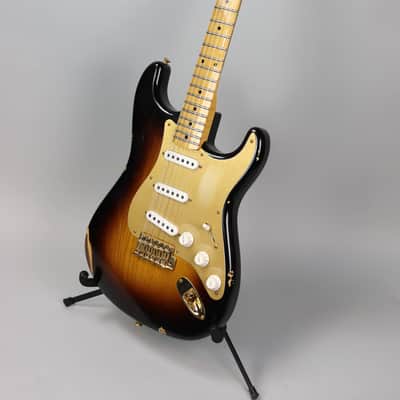 Fender Custom Shop Limited '55 Bone Tone Strat Relic Wide Fade 2 Color Sunburst image 9