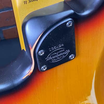 Woodcraft Electric Guitars Retro-Modified Bobcat 4 Relic Sunburst Custom Bass 34" Scale image 8