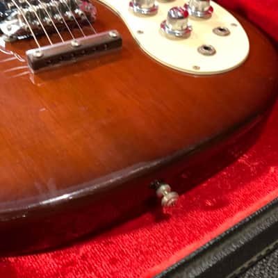 *USA MADE* 1970's Mosrite Stereo 350 6-String Electric Guitar in Mahogony Finish w/ Case (Rm4) image 9