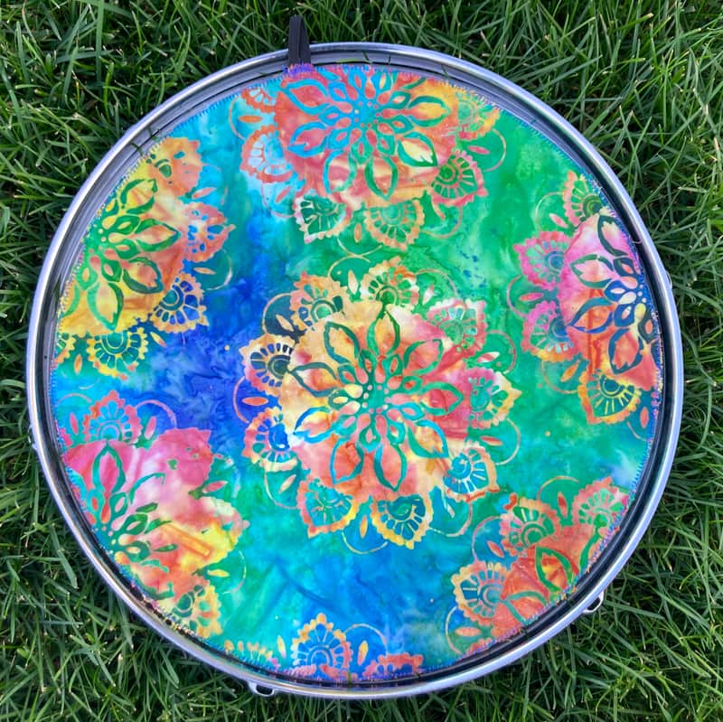 13" Drum Bunny single layer cloth dampener - cotton drum cover - partial mute - compare to Drum Tortilla image 1