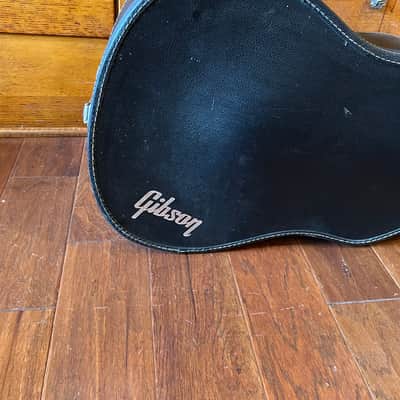 Vintage Gibson Chip Board Case Black with Red Interior image 2