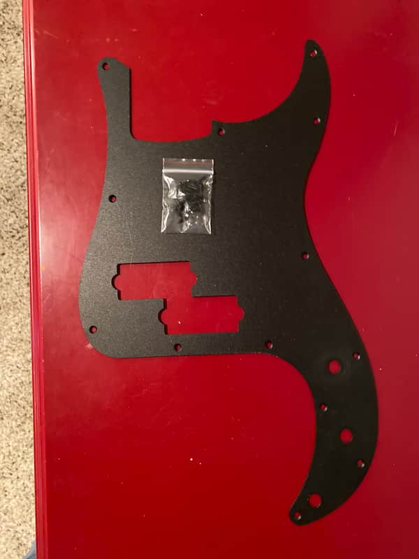 Fender Precision Pickguard Precision 2001 - Black Aluminum - Matte image 1