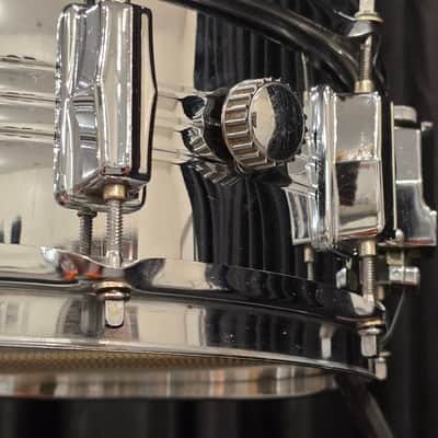 Pearl Stewart Copeland Chrome over brass model B4214 10 lug snare drum 1970s - Chrome image 4