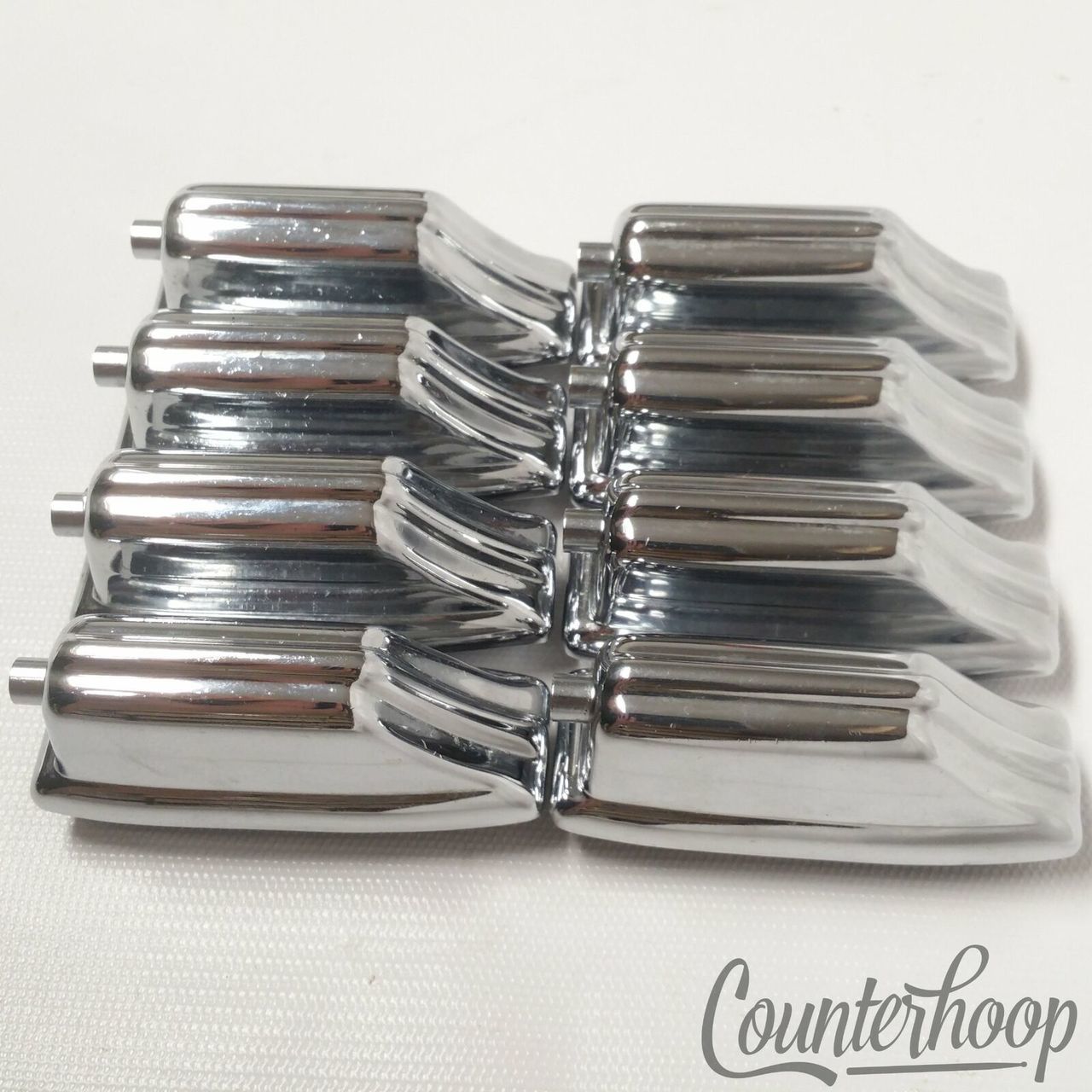 Rogers 8x Beavertail Bass Drum Lugs Chrome Fullerton Vintage 60s-70s Powertone* — main photograph