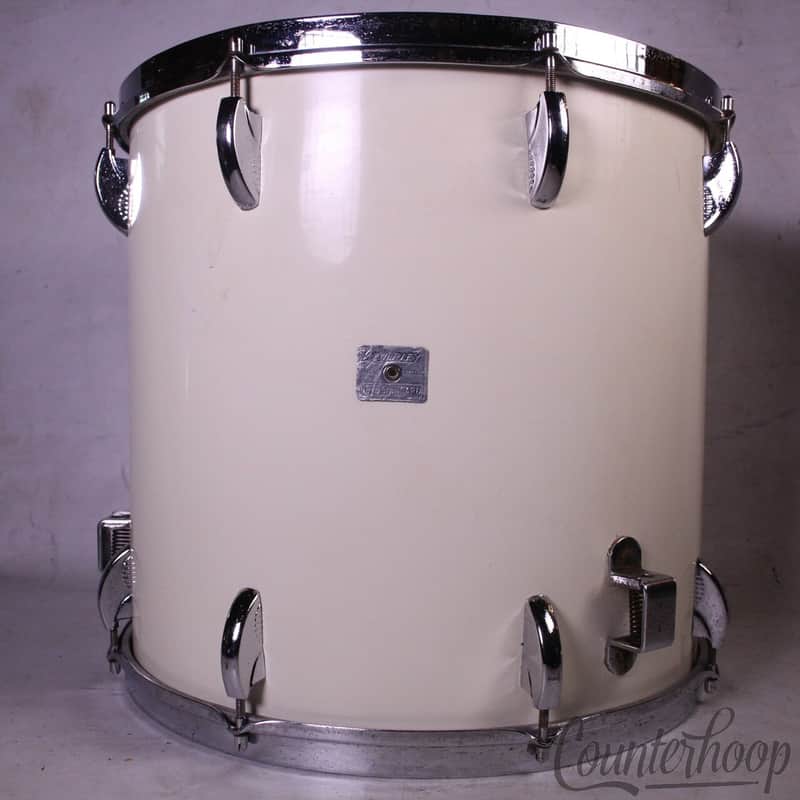 *Premier Beverley 16"Floor Tom Drum 3Ply Baltic Birch Vintage 60s England White* image 1
