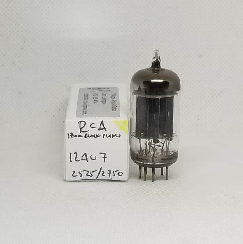 RCA 12AU7 Long Black Plate Well Balanced (8.1%) Single NOS 12AU7A image 1