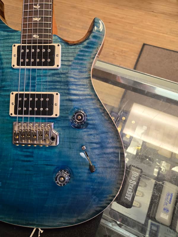 PRS Custom 24 2024 - Carroll Blue w/Hard Case sun damage image 1