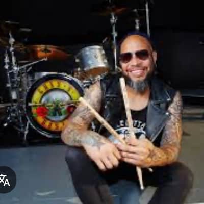 Frank Ferrer's Guns 'n' Roses, Steven Adler "Not In This Lifetime" Tour, DW Collectors 2010s - Silver Sparkle Lacquer. Complete Set! Signed by Whole Band!! image 19