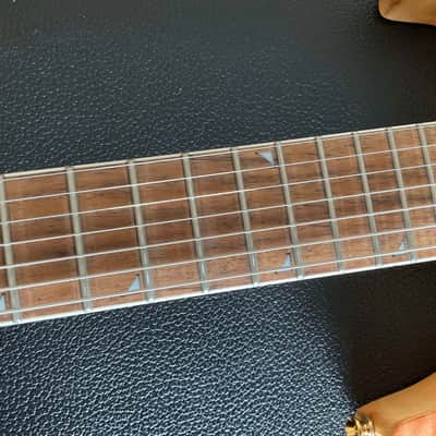 Refinished Jackson JS32-7 Dinky 7 String Guitar 3A Quilt Maple Coral Top image 9