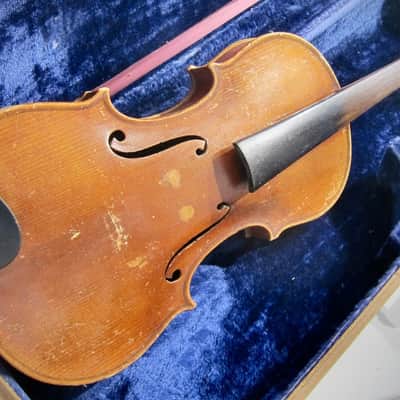German Wolfgang Romer 4/4 Violin Joseph Guarnerius Markneukirchen Germany Circa-1930s-1940s-Light Brown Varnish image 7