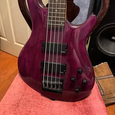Dean Edge 5 string bass guitar - Purple image 3