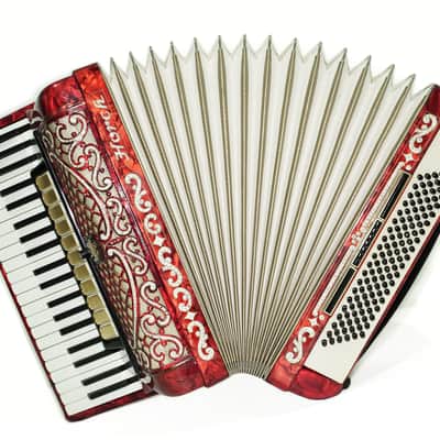 Full Size Horch DeLuxe Accordion 120 Bass, Original Concert Piano Accordion, made in Germany, New Straps and Soft Bag for Gift, 2719 image 2