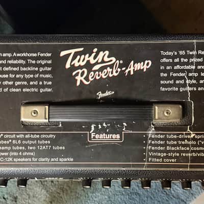 Fender '65 Twin Reverb Reissue 85-Watt 2x12" Guitar Combo 1991 - Present - Black image 6