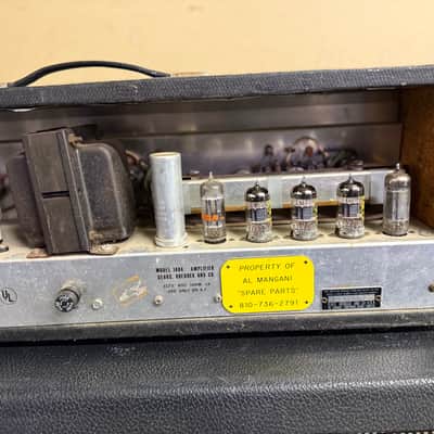 Silvertone Model 1484 Twin Twelve 60-Watt Guitar Head 1960s - Gray image 6