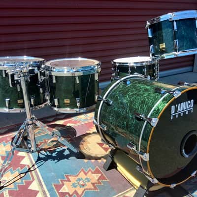 D'Amico Custom 5pc kit RARE 90s - Green Marble image 8