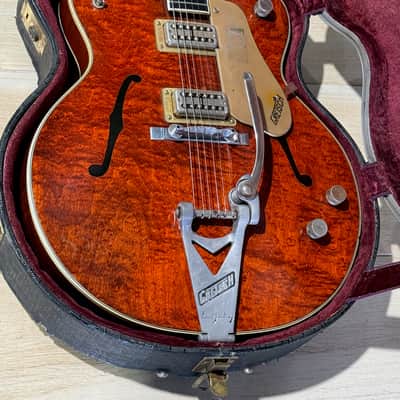 Gretsch 6122 Country Gent 1960 - very early production beautiful Flamey Maple & the coolest factory F-Hole Inserts. image 19