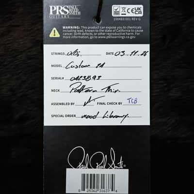 PRS Custom 24 Wood Library w/ 10-Top, Brazilian Rosewood, & 58/15 LT Pickups- Blue Fade 2026 (0423893) image 18