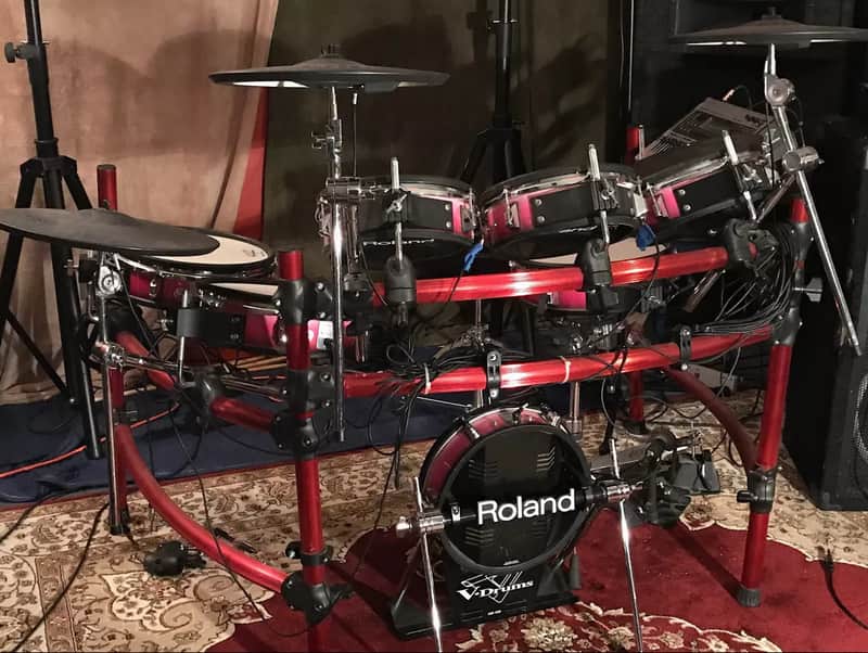 ROLAND TD-20 RED! V Drums 7 Piece (EXTRAS) | Reverb
