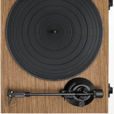 Audio-Technica AT-LPWN40WN Fully Manual Belt-Drive Walnut Turntable Turntable Package with Edifier RT1280DBs Bluetooth Speakers image 4