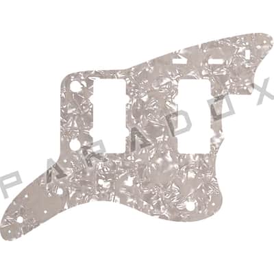 Custom Pickguard For 2012 - 2024 Made in China Squier J Mascis Jazzmaster - Aged White Pearl/White/Black/White .090"