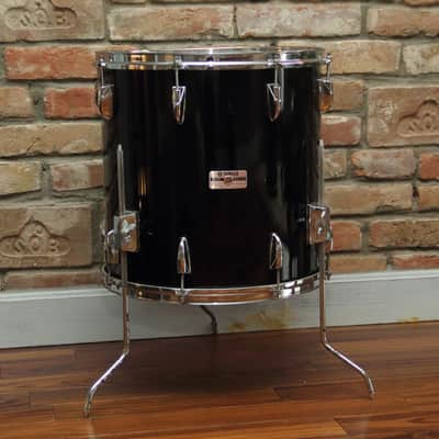 Yamaha 16" Tour Custom 8000 - solid black floor tom 16"x16 image 8