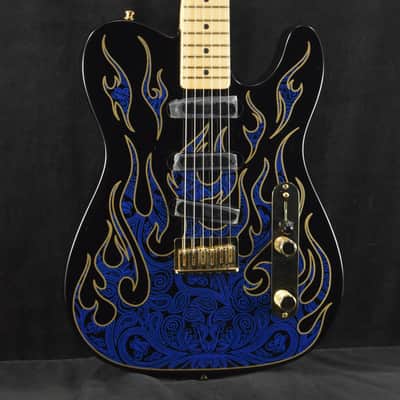 Mint Fender James Burton Telecaster Blue Paisley Flames Maple Fingerboard image 1