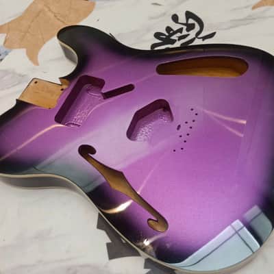 Purple Burst Alder Wood Guitar Telecaster Tele Style Body image 5