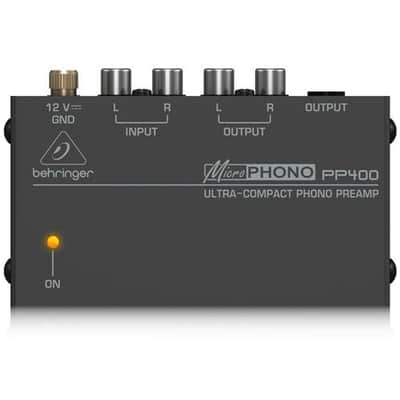 Behringer Microphono PP400 Ultra-Compact Phono Preamp, 50W Output Impedance, RIAA Frequency Response image 5
