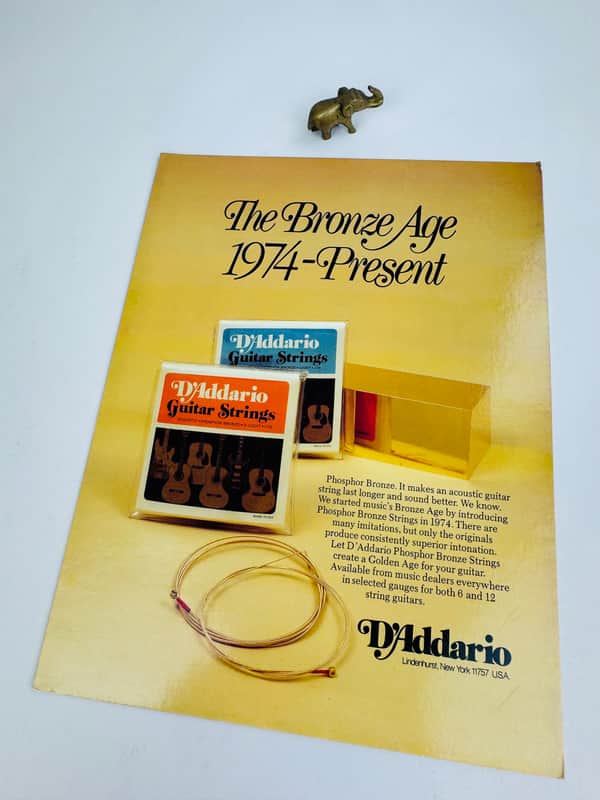 D'Addario "The Bronze Age" Stand-Up Counter Display (c. 1978) image 1
