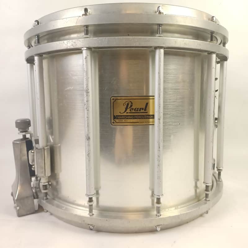 Pearl 14"Brushed Silver Championship Maple FFX Marching Snare Drum Free Floating image 1
