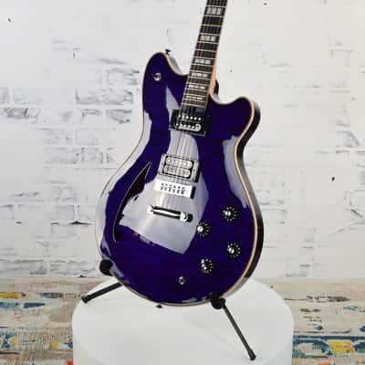 EVH SA-126 Special Quilted Maple Semi-hollowbody Electric Guitar - Trans Purple image 4