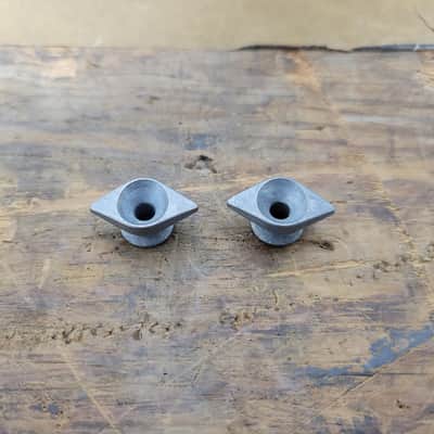 Gibson Metal Diamond Posi-lock  Pair of New Old stock 1980’s Genuine Guitar Strap Buttons Unfinished image 7