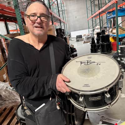 Terry Bozzio's Remo 1980s- 7x14" Quadura Snare Drum, Signed! image 3