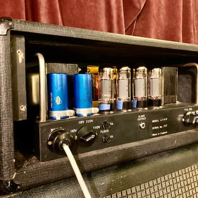 WHITE W-100 guitar/ bass amplifier c 1969 Black original vintage UK England Matamp orange image 14