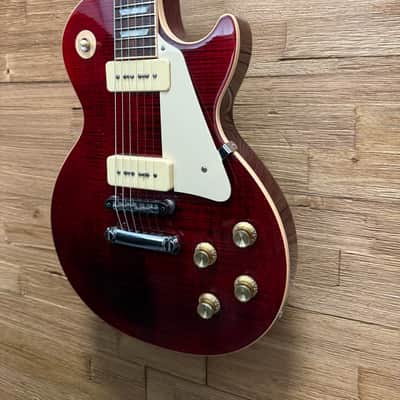 Gibson Les Paul Deluxe Guitar 30th Anniversary 2001 - Wine Red Flame Top w/Mods + OHSC image 6