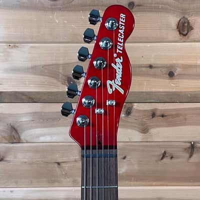 Fender Jim Adkins JA-90 Telecaster Thinline Electric Guitar - Crimson Red Transparent image 3