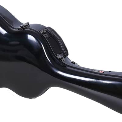 Crossrock Classical Guitar Hard Case Strong Lightweight Deluxe Fiberglass Hardshell in Black image 4