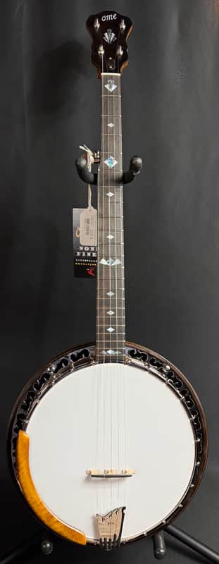 OME Vintage Ikon 5-String Bluegrass Banjo Natural Satin Finish w/ Hardshell Case image 1