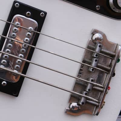 Vintage 1970's John Birch Bass In Rare Arctic White image 12