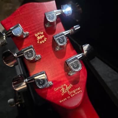 Hofner President Gold Label Custom Shop Cherry Red image 11